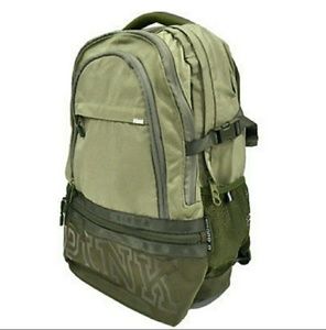 olive green pink backpack